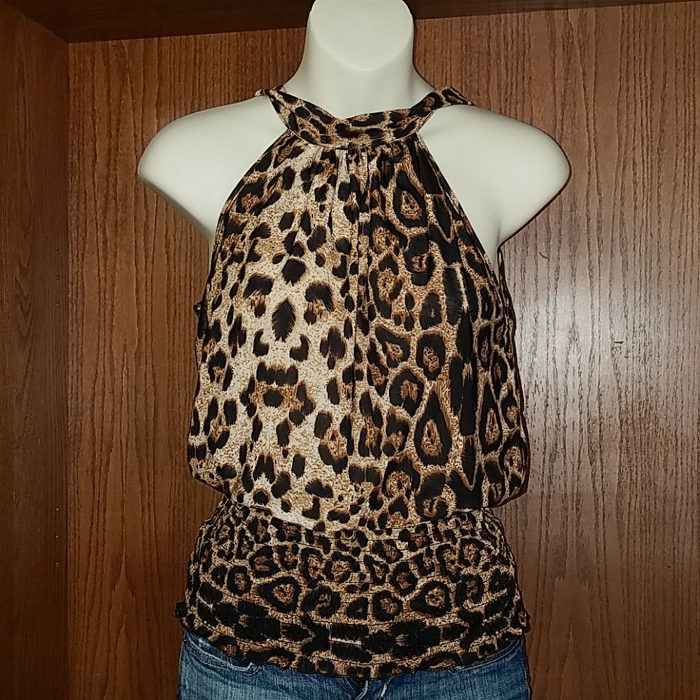 leapord print dress top